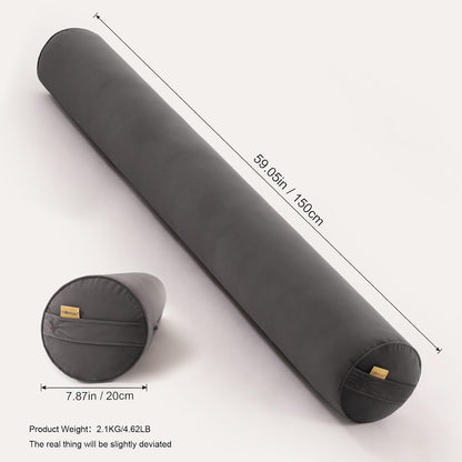 Body Pillow for Adults,Long Round Pillow,Big Cylindrical Pillow,Large Full Bolster Pillows for Side Sleepers (Steel Gray, 47.24"*7.87")