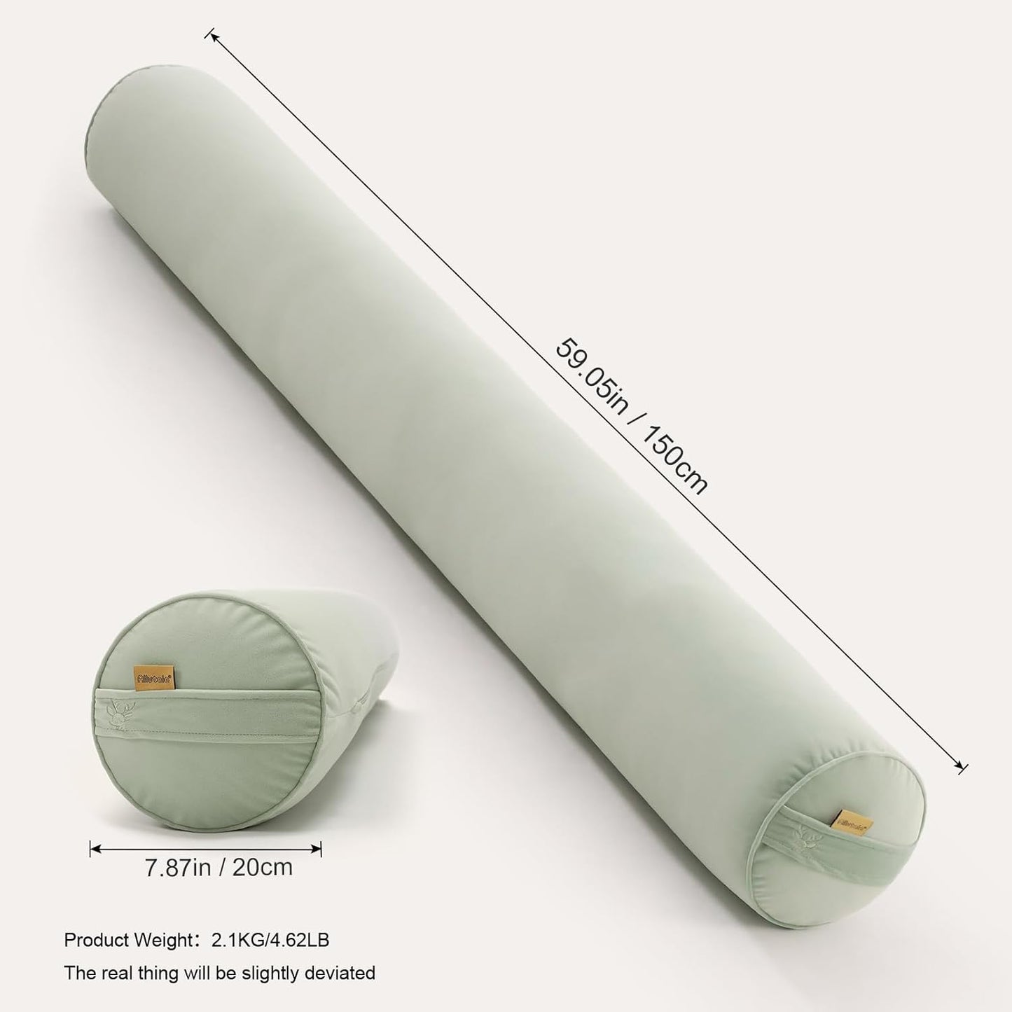Body Pillow for Adults,Long Round Pillow,Big Cylindrical Pillow,Large Full Bolster Pillows for Side Sleepers (Steel Gray, 47.24"*7.87")