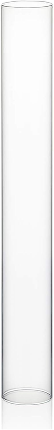 WGVI Hurricane Candle Holder Sleeve, Wide 4", Height 8", Clear Glass Cylinder Candleholder, Chimney Tube, Open Ended Candle Shade, 1 Piece - Colors B