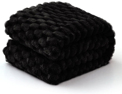 EXQ Home Fleece Throw Blanket for Couch or Bed - 3D Imitation Turtle Shell Jacquard Decorative Blankets - Cozy Soft Lightweight Fuzzy Flannel Blanket Suitable for All Seasons(50"×60",Beige)