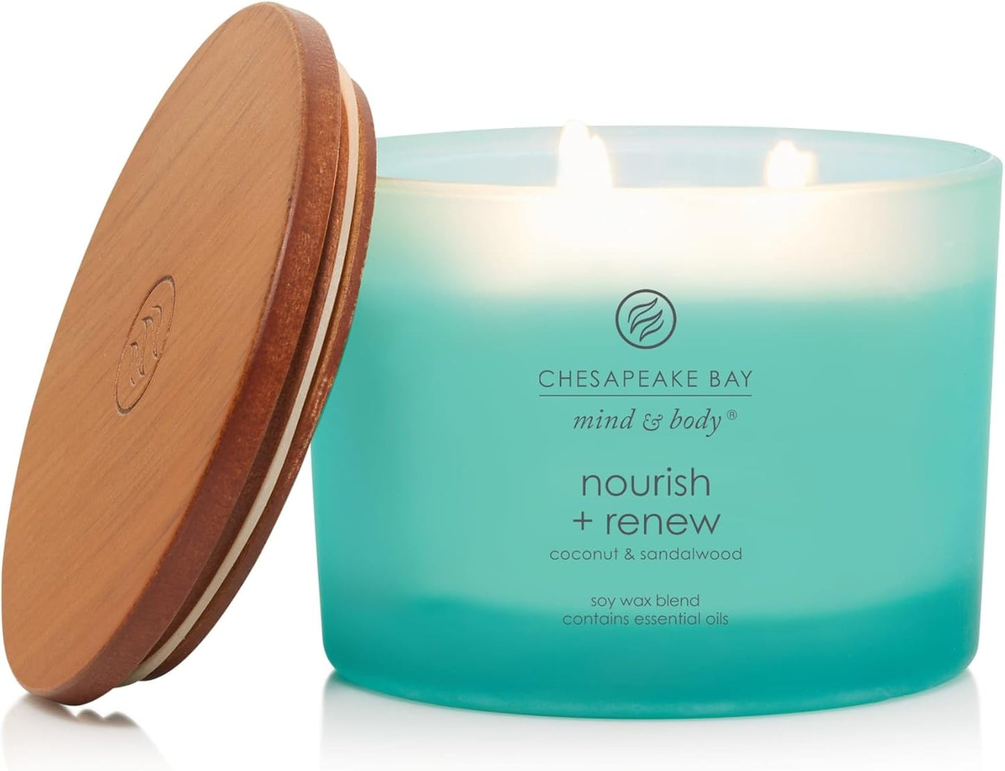 Chesapeake Bay Candle PT40886 Scented Candle Awaken + Invigorate (Lemongrass Eucalyptus) Medium Green Home Décor