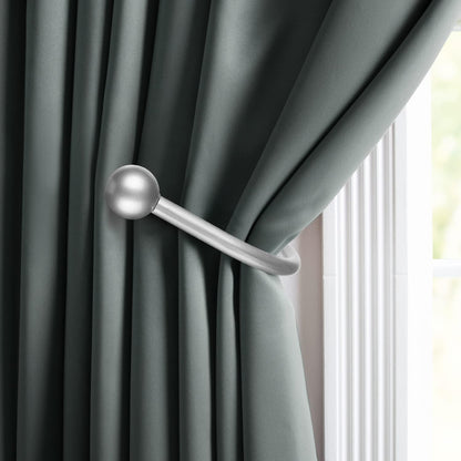 Curtain Holdbacks, 4pcs Curtains Holder Wall Mounted Drapery Tiebacks Retro Window Hook for Home Decor, Matte Black