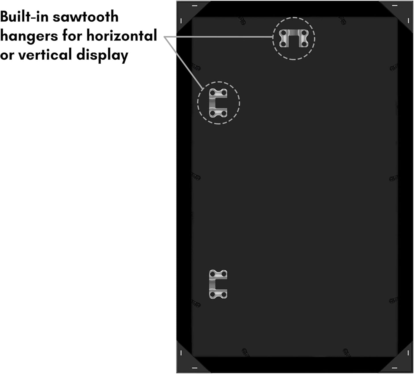 Americanflat 16x20 Picture Frame with Polished Plexiglass - Black Picture Frame - Wide Photo Frames Made of Engineered Wood for Vertical or Horizontal Wall Display - Epic Collection - Black - Colors C