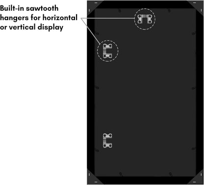 Americanflat 16x20 Picture Frame with Polished Plexiglass - Black Picture Frame - Wide Photo Frames Made of Engineered Wood for Vertical or Horizontal Wall Display - Epic Collection - Black - Colors C