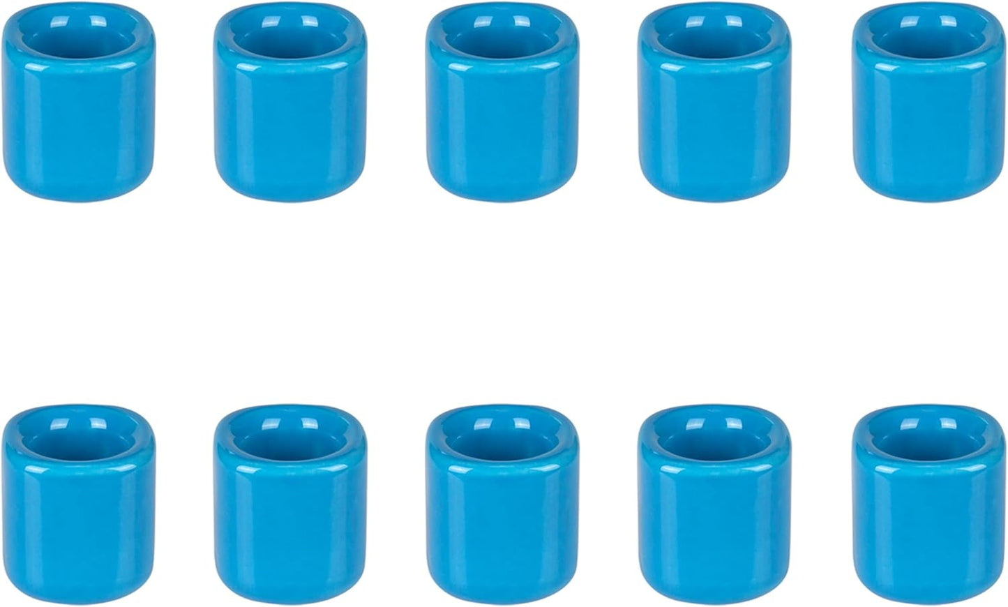 Mega Candles 5 pcs Black 1/2 Inch Diameter Ceramic Chime Ritual Spell Candle Holders, Great for Casting Chimes, Meditation, Rituals, Spells, Vigil, Witchcraft, Wiccan Supplies