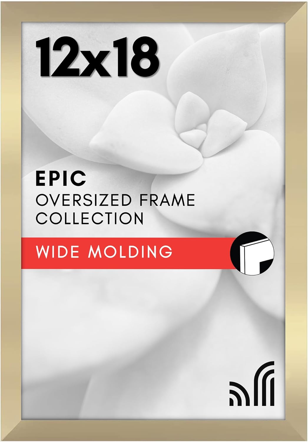 Americanflat 16x20 Picture Frame with Polished Plexiglass - Black Picture Frame - Wide Photo Frames Made of Engineered Wood for Vertical or Horizontal Wall Display - Epic Collection - Black - Colors B