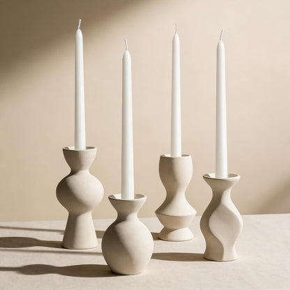 Viyffo Taper Candles, 10 Inch, 4 Pack, Olive Glow – Unscented, Dripless & Smokeless Design, Up to 8 Hour Burn – Long Tall Taper Candlesticks for Wedding, Dinner & Home Decor