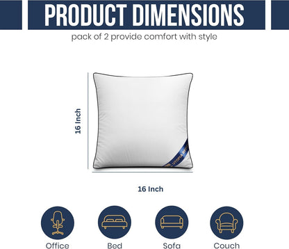 Utopia Bedding Throw Pillow Inserts (Pack of 4, White), 18 x 18 Inches Decorative Indoor Pillows for Sofa, Bed, Couch, Cushion Sham Stuffer