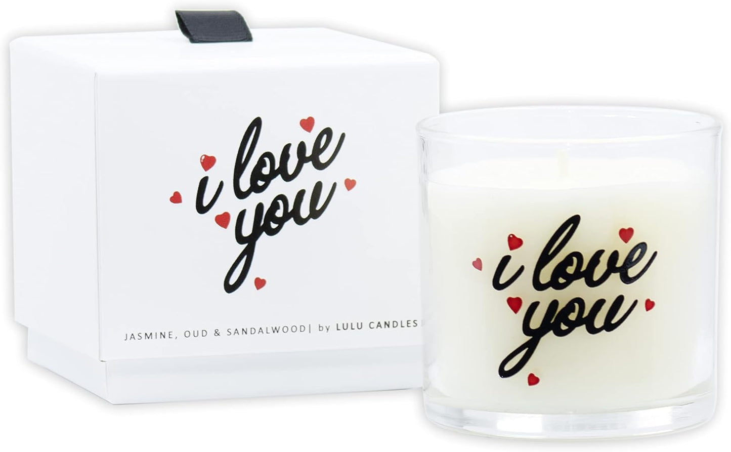 Lulu Candles | Jasmine, Oud & Sandalwood | Luxury Scented Soy Jar Candle | Hand Poured in The USA | Highly Scented & Long Lasting (9 Oz.)