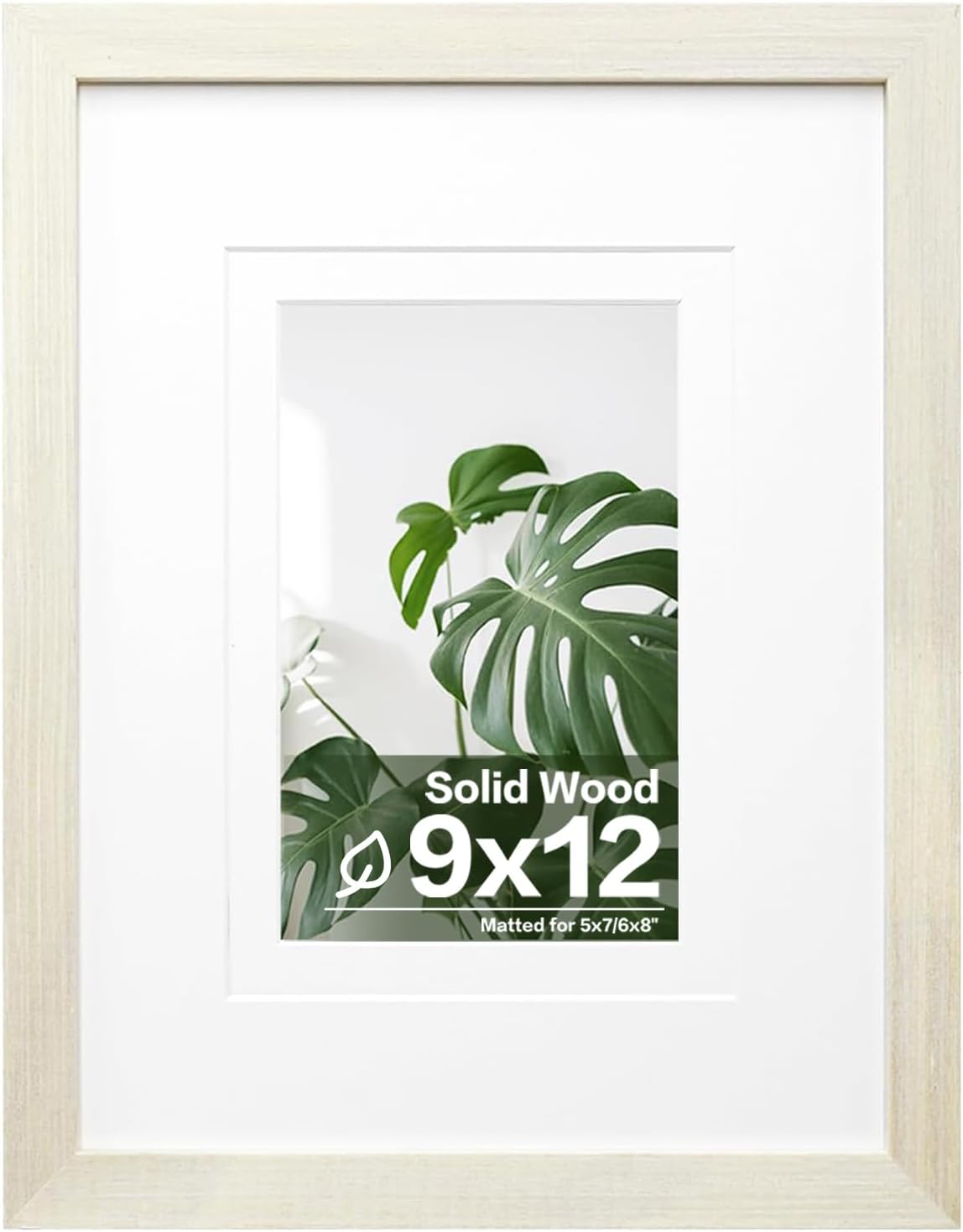 Egofine 12x16 Picture Frame Black, Covered by Plexiglass Made of Solid Wood, Display Pictures 9x12 and 11x14 with Mat or 12x16 Without Mat, for Wall Mounting Photo Frame - Colors A
