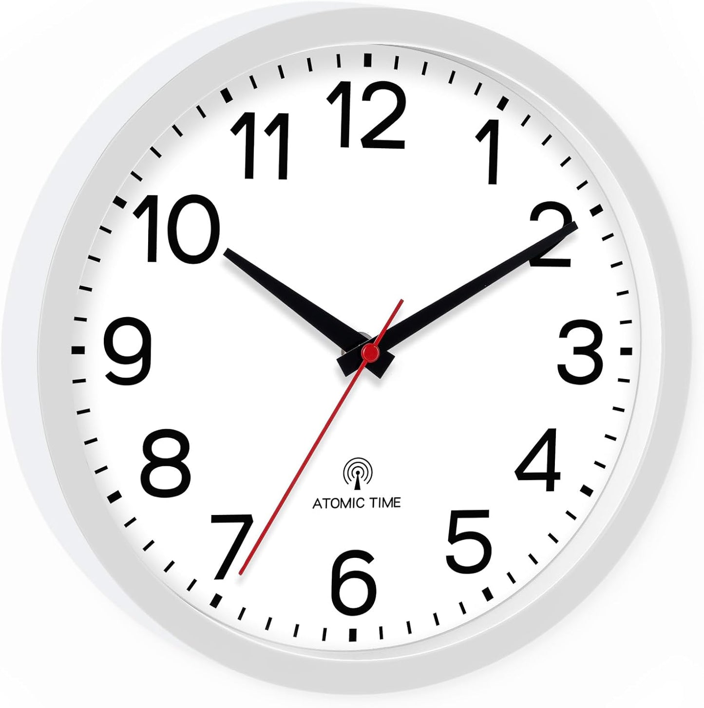 AKCISOT Wall Clock, Modern Small Wall Clocks Battery Operated 8 Inch, Silent Non-Ticking Analog Classic for Office, Home, Bathroom, Kitchen, Bedroom, School(Black)