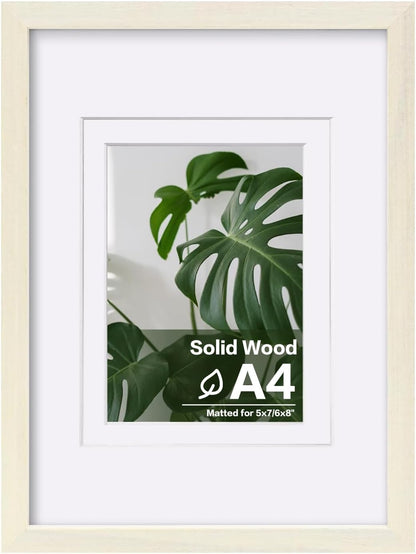 Egofine 12x16 Picture Frame Black, Covered by Plexiglass Made of Solid Wood, Display Pictures 9x12 and 11x14 with Mat or 12x16 Without Mat, for Wall Mounting Photo Frame - Colors A