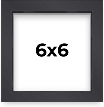 14x14 Shadow Box Black | 3/4" Depth of Usable Space | Solid Wood Pine | Includes UV Resistant Acrylic Plexiglass, Acid-Free Backing & Hanging Hardware | Made to Order in USA - Colors C