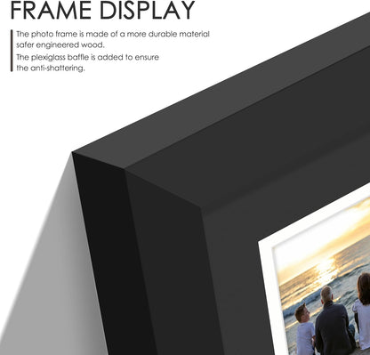 DUENPY 14x26 Collage Picture Frame 4x6 Collage Picture Frame Displays Twelve 4x6 inch Photos Available Horizontal Wall Mounting Display and Vertical Black - Colors B