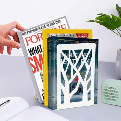 Book Ends, Bookends, Bookends for Shelves, Bookend, Book Ends for Heavy Books, Black Metal Book Shelf Holder Home Decorative, Book Stoppers for Shelves 3 Pair