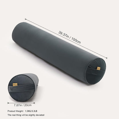 Body Pillow for Adults,Long Round Pillow,Big Cylindrical Pillow,Large Full Bolster Pillows for Side Sleepers (Steel Gray, 47.24"*7.87")