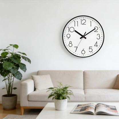 DAXSMY Wall Clock - 8 Inch Silent Non-Ticking Modern 3D Wall Clocks Battery Operated - Decorative Clock for Kitchen, Home Office, Bathroom, Bedroom(Rose Gold)