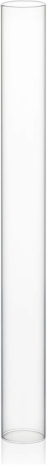 WGVI Hurricane Candle Holder Sleeve, Wide 4", Height 10", Clear Glass Cylinder Candleholder, Chimney Tube, Open Ended Candle Shade, 1 Piece - Colors A