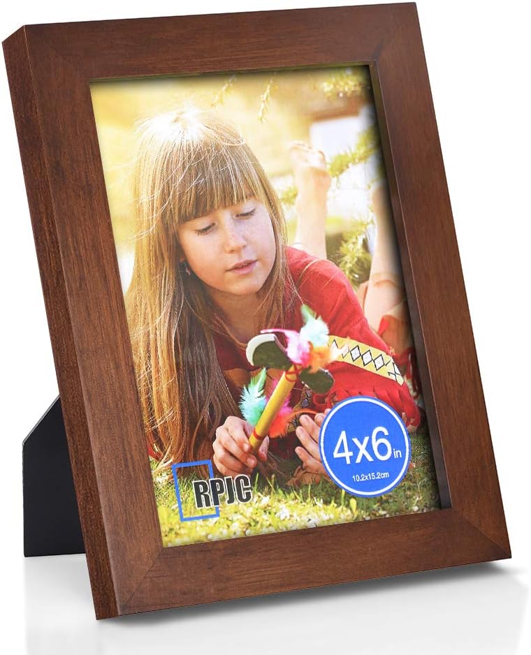 RPJC 5x7 Picture Frames Made of Solid Wood High Definition Glass for Table Top Display and Wall Mounting Photo Frame Black