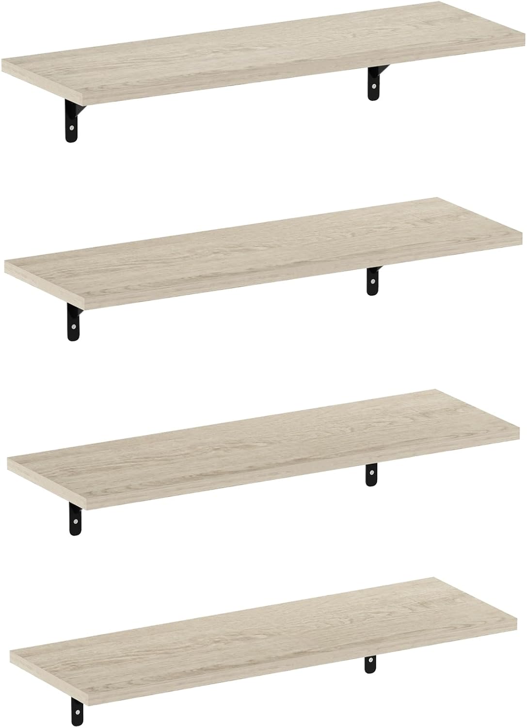 Furinno Rossi 5-Tier Wall Mount Floating Radial Corner Shelf, White