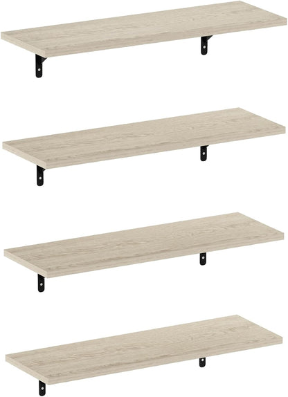 Furinno Rossi 5-Tier Wall Mount Floating Radial Corner Shelf, White