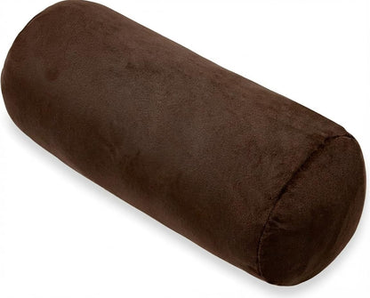 1 MIDDLE ONE Round Cylinder Bolster Pillow with Removable Velvet Cover, Tube Roll Cervical Pillow for Head, Neck, Back and Legs Support, 13" x 6", Grey