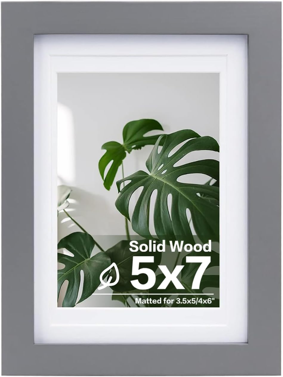 Egofine 12x16 Picture Frame Black, Covered by Plexiglass Made of Solid Wood, Display Pictures 9x12 and 11x14 with Mat or 12x16 Without Mat, for Wall Mounting Photo Frame - Colors B