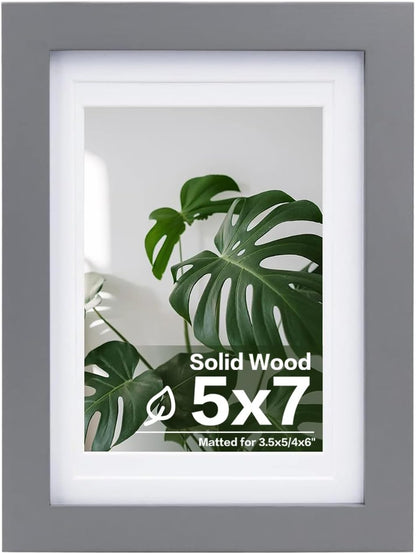 Egofine 12x16 Picture Frame Black, Covered by Plexiglass Made of Solid Wood, Display Pictures 9x12 and 11x14 with Mat or 12x16 Without Mat, for Wall Mounting Photo Frame - Colors B
