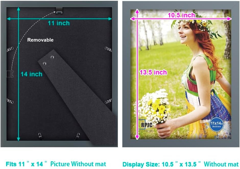 RPJC 5x7 Picture Frames Made of Solid Wood High Definition Glass for Table Top Display and Wall Mounting Photo Frame Black