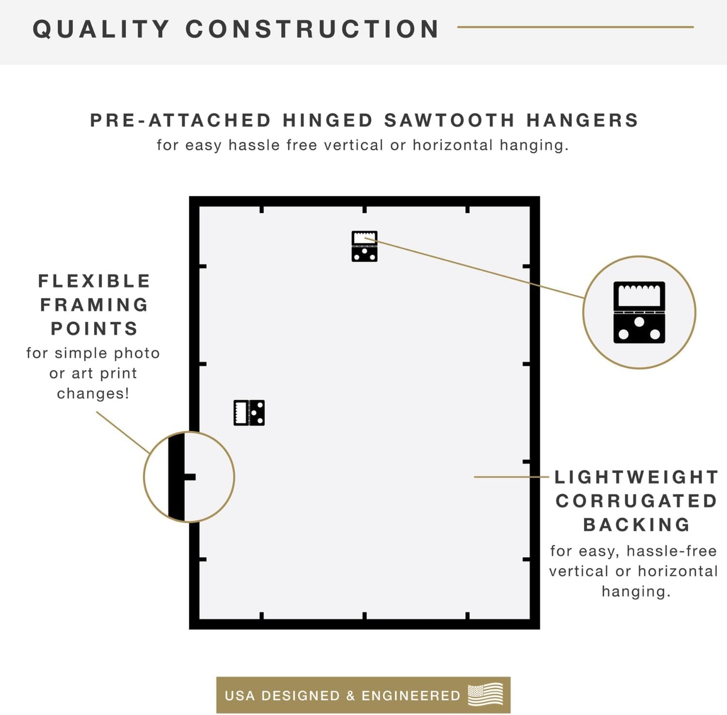 MCS Trendsetter 24x36 Poster Frame Black High-Gloss, Vertical & Horizontal Wall Hanging Large Picture Frame for Photos, Posters & Art Prints (1-Pack)