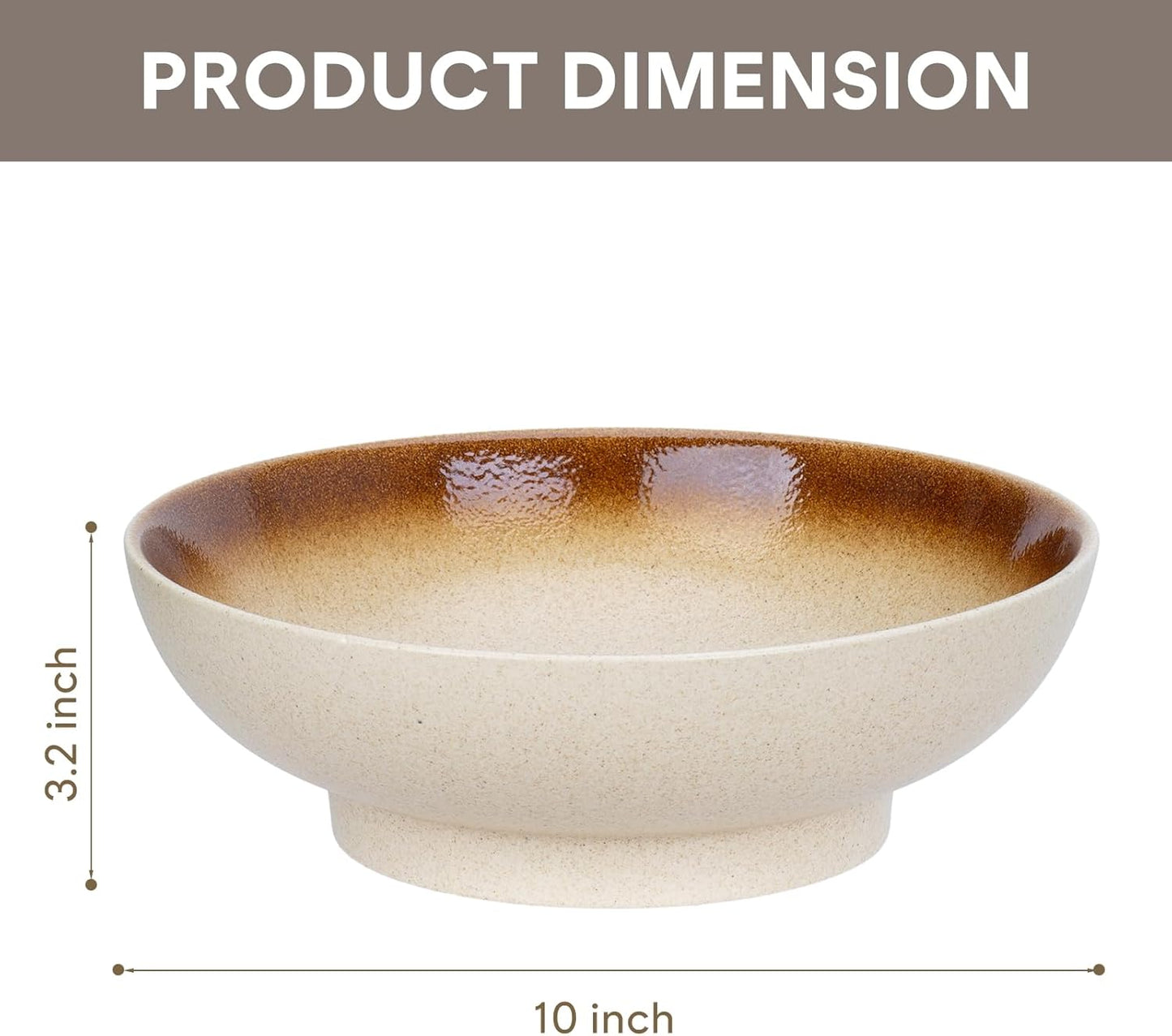10" Decorative Bowl,Ceramic Fruit Bowl for Kitchen Counter,Coffee Table, Dining Room,Table Centerpiece Bowel,Entryway Key Holder & Jewelry Organizer (Ocean Blue)