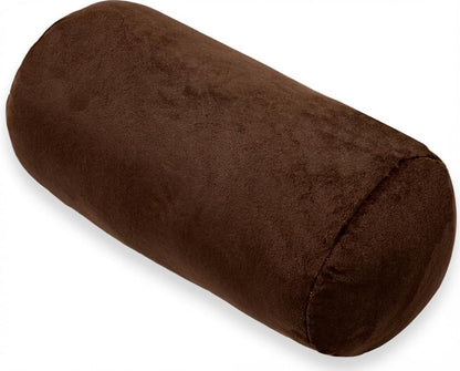 1 MIDDLE ONE Round Cylinder Bolster Pillow with Removable Velvet Cover, Tube Roll Cervical Pillow for Head, Neck, Back and Legs Support, 13" x 6", Grey