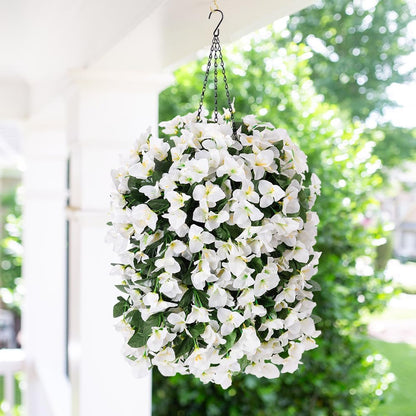 Faux Bougainvillea Artificial Flowers Plants for Outdoor Outside Decoration, 2 PCS Red Fake Flowers UV Resistant Look Real Silk Long Trailing Vines for Front Door Porch Planter Urn Patio Garden Yard