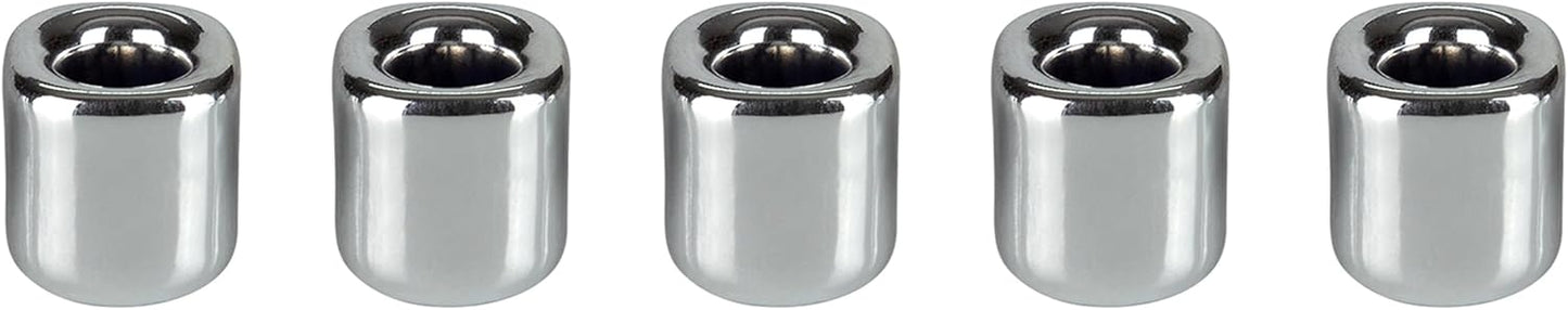 Mega Candles 5 pcs Black 1/2 Inch Diameter Ceramic Chime Ritual Spell Candle Holders, Great for Casting Chimes, Meditation, Rituals, Spells, Vigil, Witchcraft, Wiccan Supplies