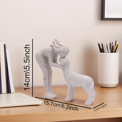 Modern Dog Sculpture - Home Decor Statue for Shelf, Desk & Living Room, Pet Memorial Gift for Dog Lovers, Minimalist Figurine Accent