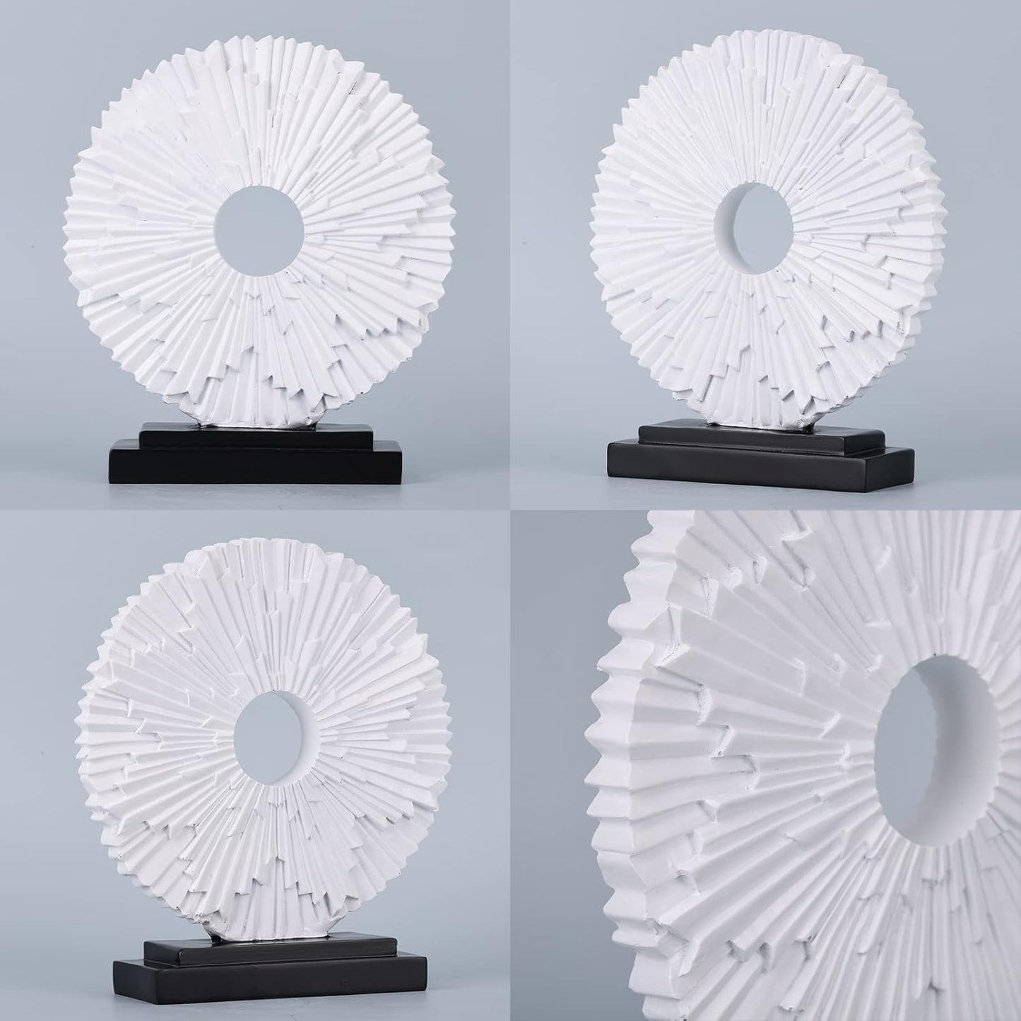 DOVDOV Gold Home Decor Sculpture, Unique Round line Statue, Modern Home Decor, Decorative Panel Statue Gold Decoration for Living Room TV Stand, Office, Bedroom, Dining Table Centerpiece.