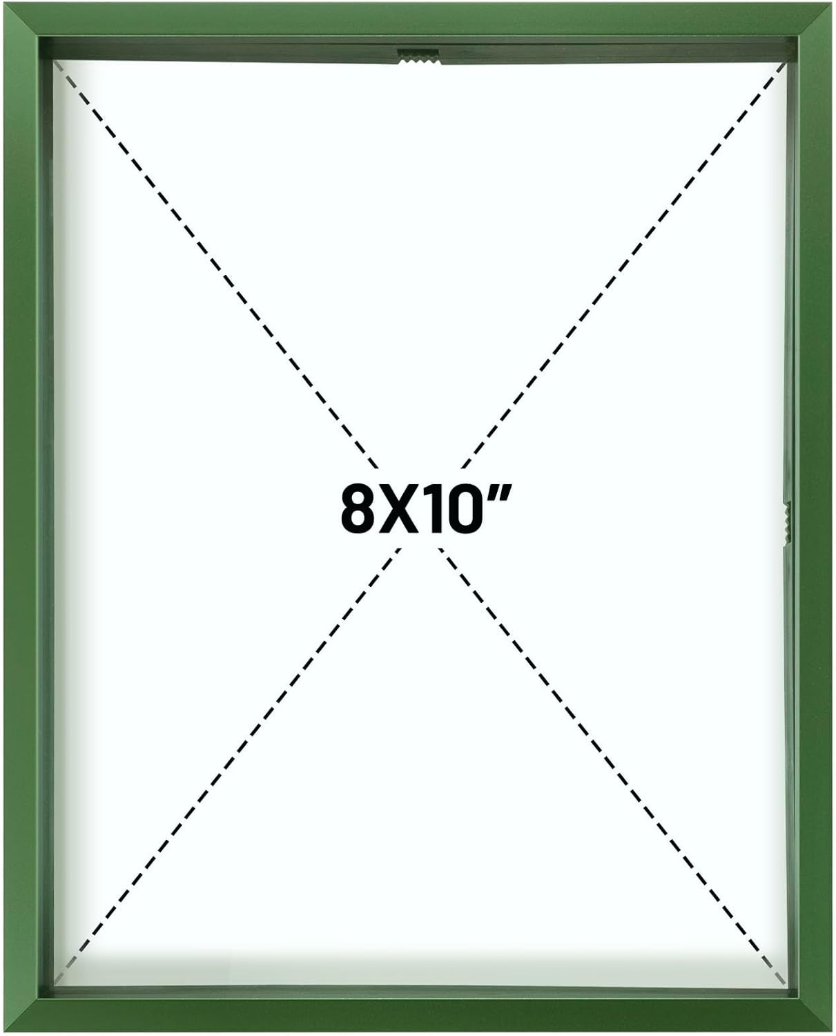 Frametory, Floating Picture Frame 12x16 - Black Aluminum Metal Photo Frame - Real Glass of Front - for Wall Mount Display