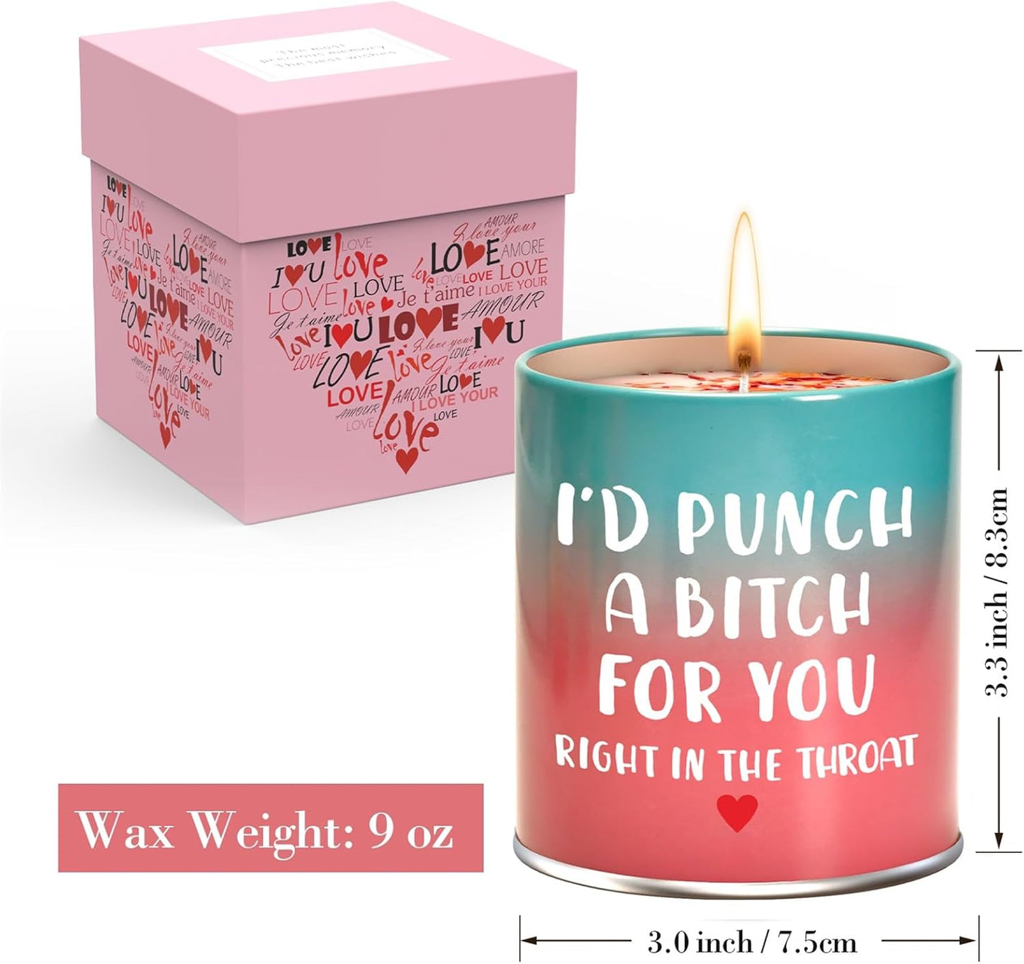 Christmas Birthday Gifts for Women Scented Candle, Valentines Day Gifts for Girlfriend Her, Mothers Day Gift for Mom Wife Sister Friendship White Elephant Stocking Stuffers Presents Funny Ideas Gift