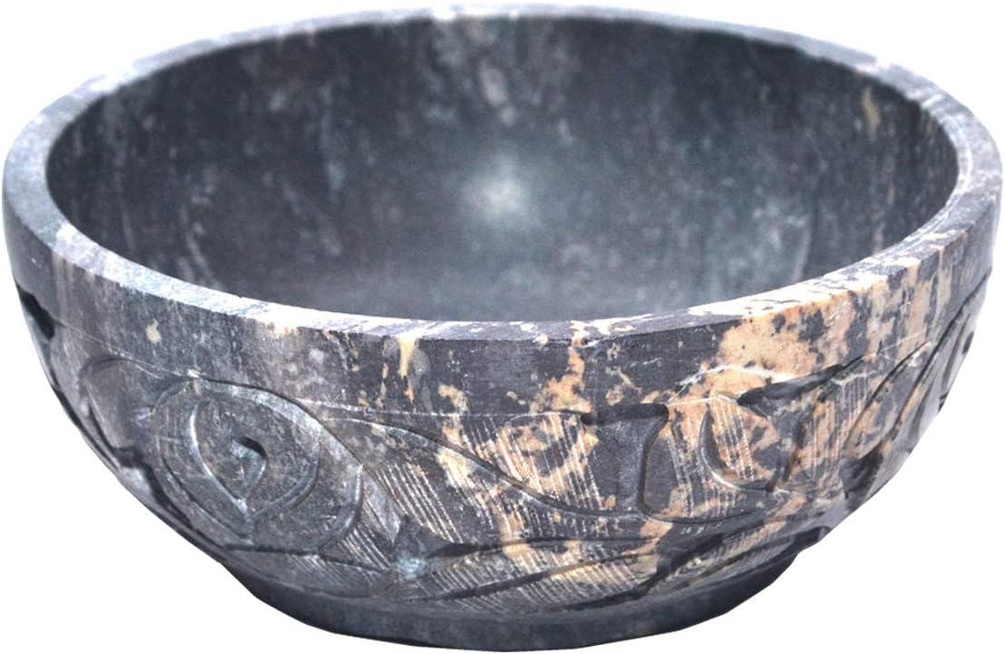 Nirvana Class - Soapstone Scrying and Smudge Bowl (Scrying - Bowls & Mirrors) (4 Inch) From India