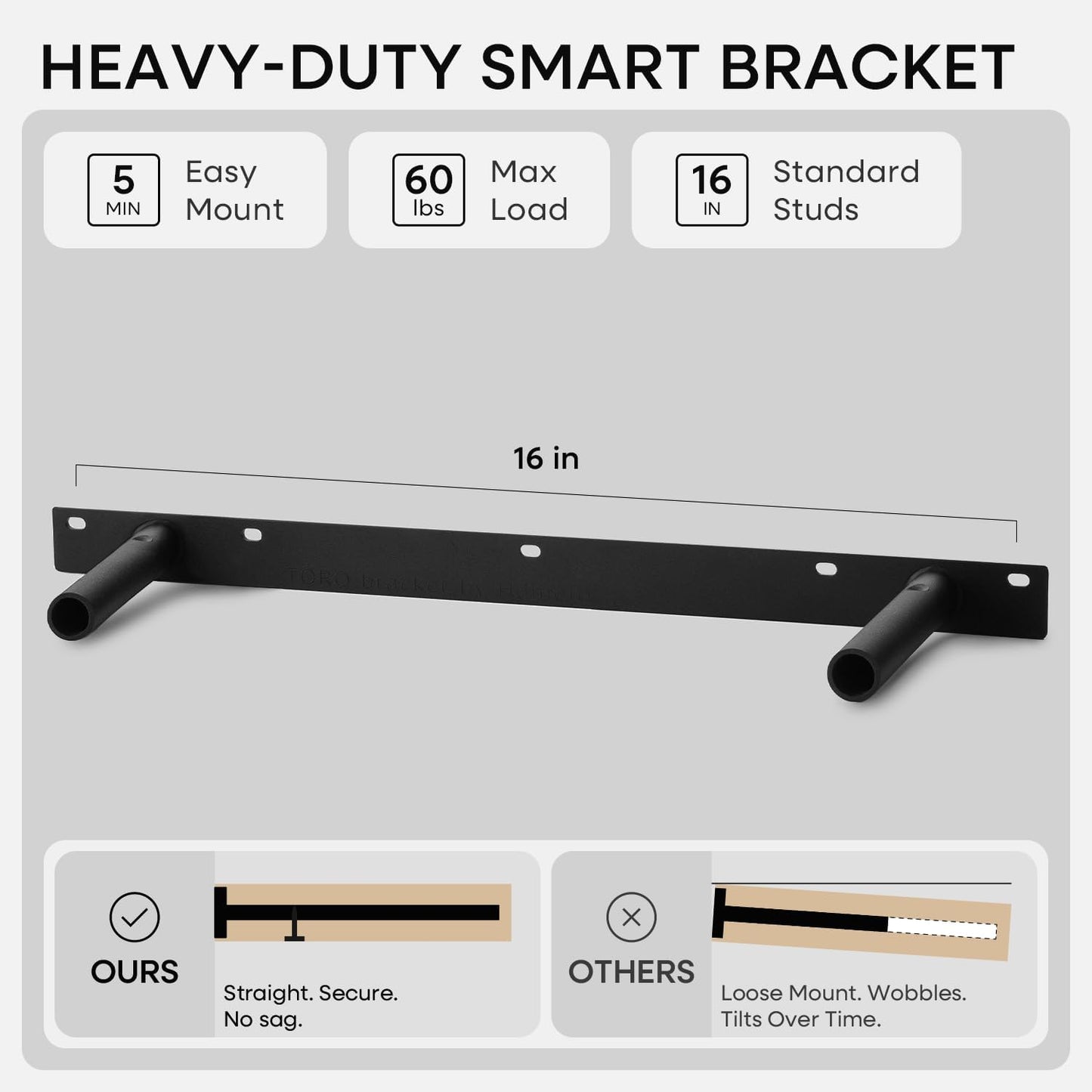Homeforia 24 inch Natural Floating Shelf, High End Solid Real Wood 24inch Small Floating Shelves for Wall Mounted, Natural Wooden Floating Shelves, Heavy Duty Bracket, 24 X 6.5 X 1.75 in, Set of 2