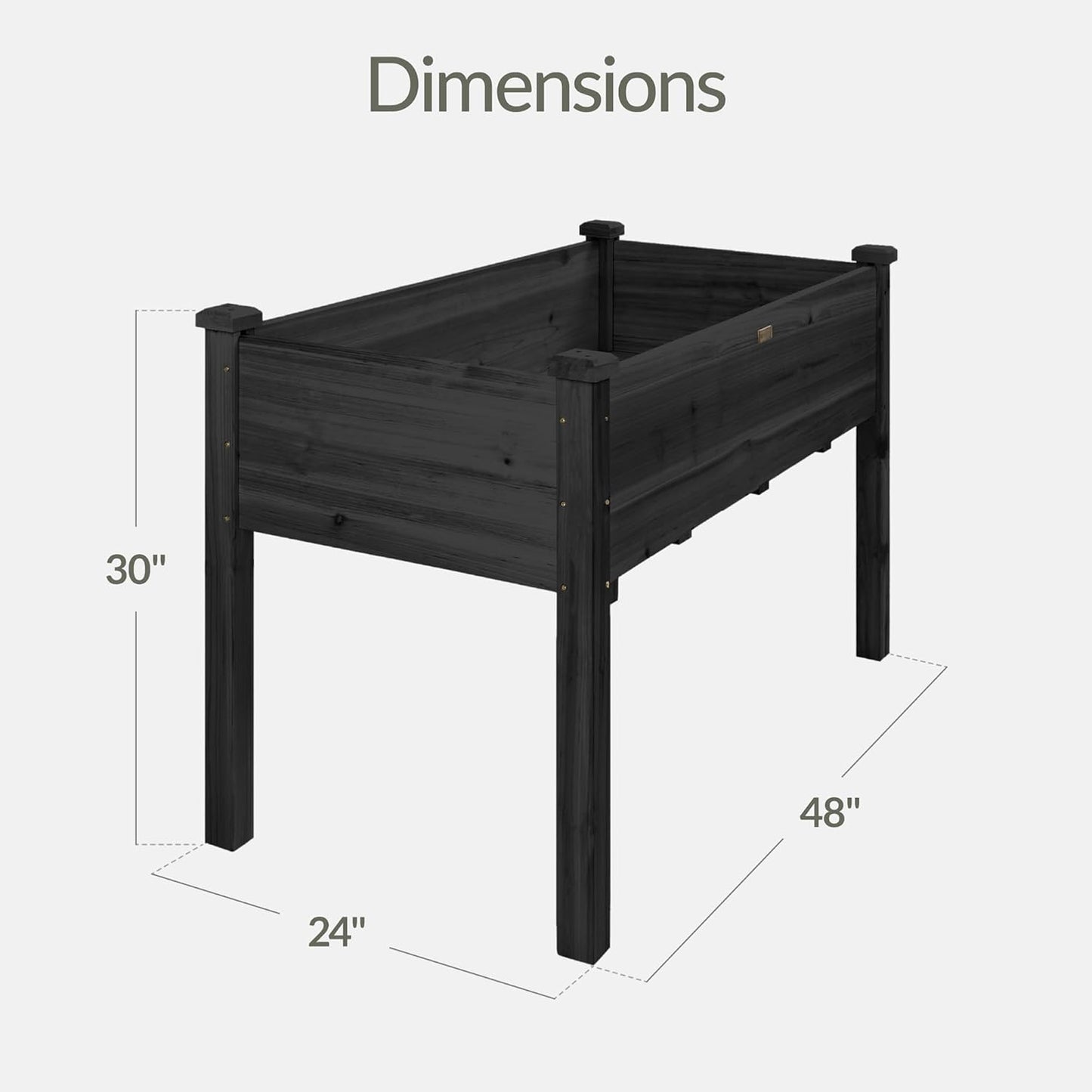 Best Choice Products 72x24x30in Raised Garden Bed, Elevated Wood Planter Box Stand for Backyard, Patio, Balcony w/Divider Panel, 6 Legs, 300lb Capacity - Natural