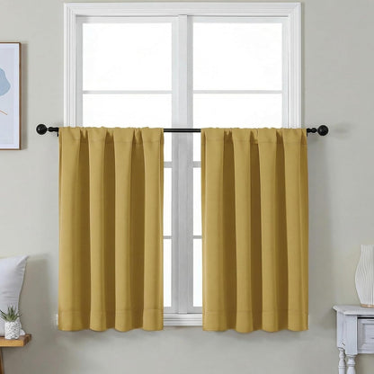 Simplebrand Ava Sage Green Blackout Curtains for Bedroom 63 Inch Length 2 Panels Set, Solid Thermal Insulated Energy Saving Rod Pocket Window Treatment Curtains Blackout Drapes, W40 x L63 Inch, Sage - Colors C