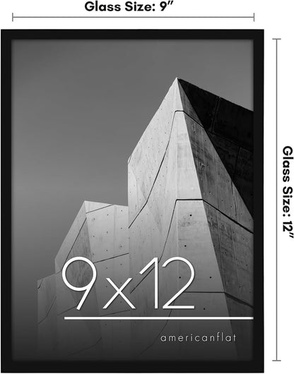 Americanflat 24x36 Poster Frame with Polished Plexiglass - Streamline Collection - Thin Border Picture Frame for Wall Display - Hanging Hardware Included - Black - Colors B