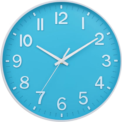 HZDHCLH Wall Clocks Battery Operated,12 inch Silent Non Ticking Modern Wall Clock for Living Room Bedroom Kitchen Office Classroom Decor (Olive Green and Gold)