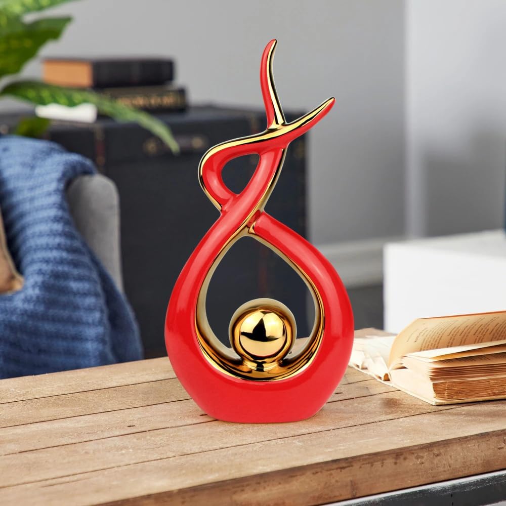 Norrclp Home Decor Modern Abstract Art Ceramic Statue Table Decorations for Dining Room Living Room Office Centerpiece