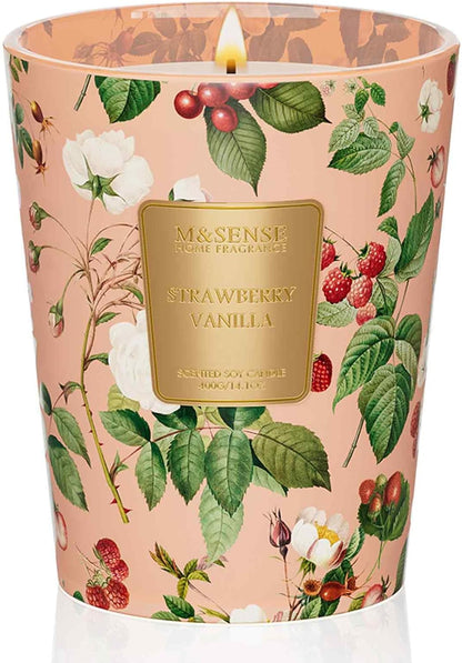 M&SENSE Jasmine Candles Highly Scented 3 Wick 35oz 150 Hours Burn Extra Large Jar Candles for Women, Natural Soy Wax Aromatherapy Candle for Stress Relief, Meditation, Yoga, Spa - Colors B