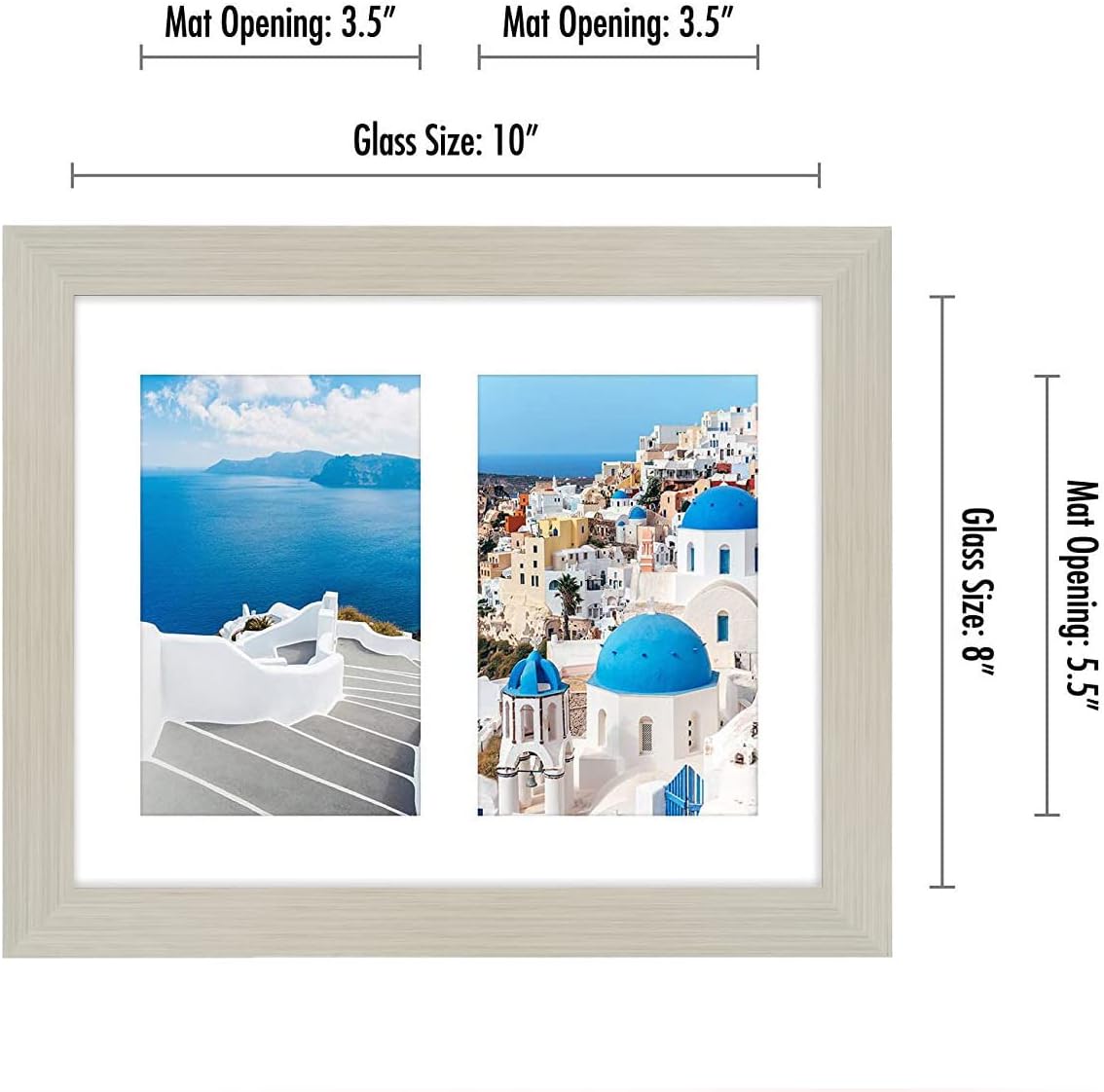 Americanflat 4x6 Collage Picture Frame with Shatter-Resistant Glass - Fits Five 4x6 Photos or Use as One 11x14 Picture Frame - Signature Collection - Collage Frames for Wall Display - Black