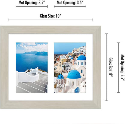 Americanflat 4x6 Collage Picture Frame with Shatter-Resistant Glass - Fits Five 4x6 Photos or Use as One 11x14 Picture Frame - Signature Collection - Collage Frames for Wall Display - Black