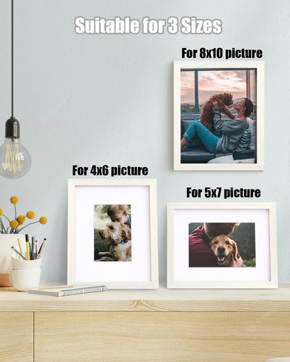 Egofine 12x16 Picture Frame Black, Covered by Plexiglass Made of Solid Wood, Display Pictures 9x12 and 11x14 with Mat or 12x16 Without Mat, for Wall Mounting Photo Frame - Colors A