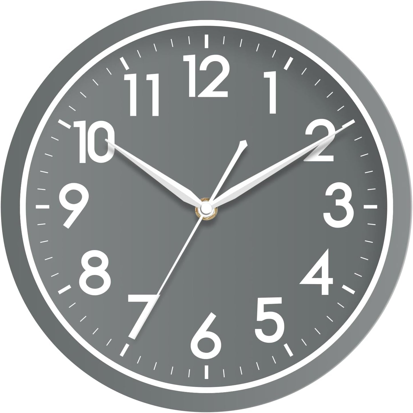 AKCISOT Wall Clock, Modern Small Wall Clocks Battery Operated 8 Inch, Silent Non-Ticking Analog Classic for Office, Home, Bathroom, Kitchen, Bedroom, School(Black)